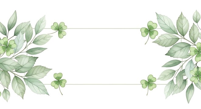 Green leafy branch with buds isolated on white background