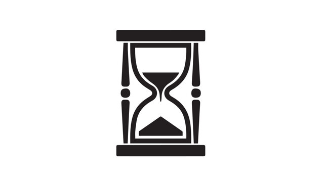 Hourglass icon depicts the passage of time and efficient project management.