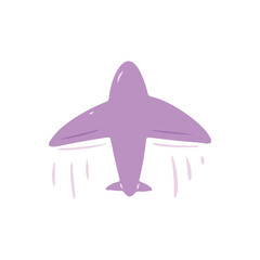 Fototapeta premium Purple Airplane Flying Icon