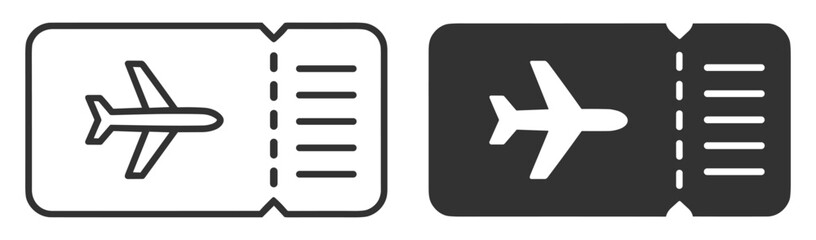 airplane ticket icon vector illustration on transparent background © gerik_a