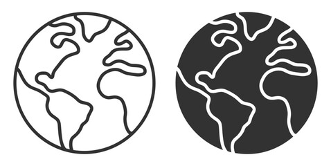 earth planet icons vector illustration on transparent background © gerik_a