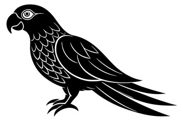 Fototapeta premium parrot vector illustration, parrot silhouette vector