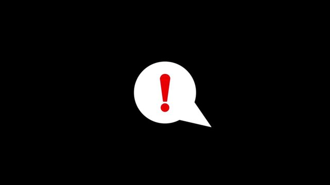 Exclamation marks and caution warning sign on black background.
