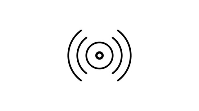 Animated Sensor icon concept on white background.