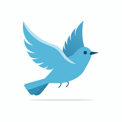 Obraz premium Blue Bird Flying Icon