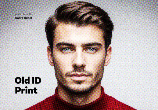 Old ID Print Effect
