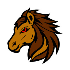 Obraz premium head of horse. Graphic design of horse vector illustration as logo or mascot.