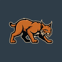 wildcat mascot logo vector design template simple and modern style © Antok