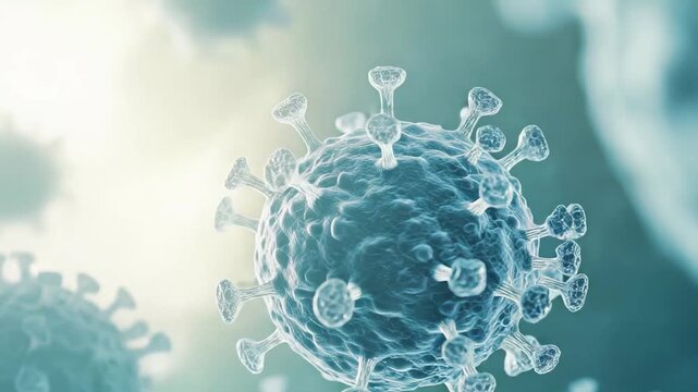 Microscopic imaging of pathogenic viral particles representing a significant health issue and infectious disease, impacting global public health and medical research
