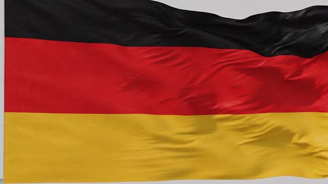 German Flag Waving in Gentle Breeze