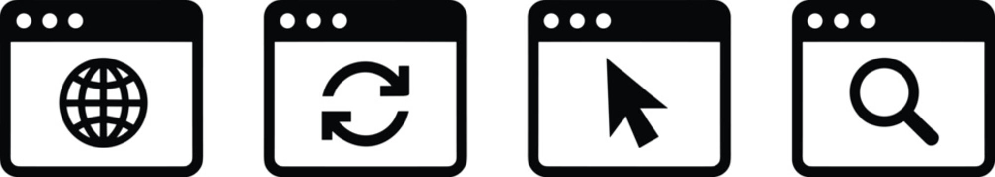 Browser Interface Icons for Web Navigation