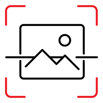 Image scan icon with digital gallery scanner frame