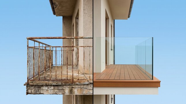 Apartment Balcony Remodel from Old to Modern Design