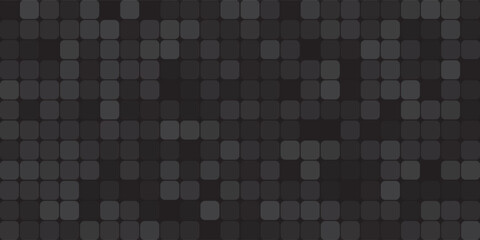 Fototapeta premium Abstract dark grey and black mosaic square tiles background, geometric pixel pattern for tech corporate presentation.