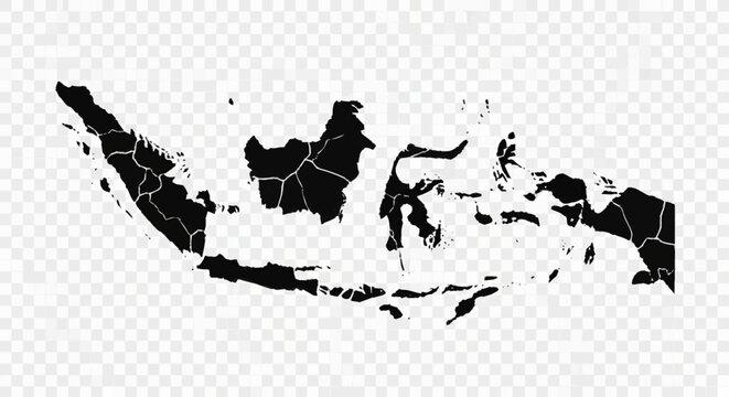 Map of Indonesia showing its archipelago and provinces.