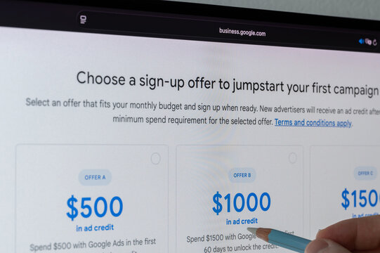 Choosing jumpstart offer in google ads