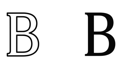 Two b letters in different styles on a white background © SHAHRIYAR RASEL