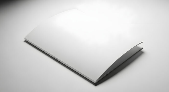 Blank white open booklet mockup