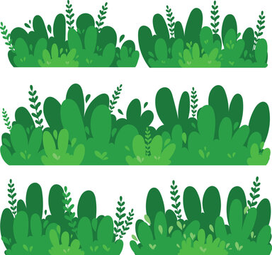 Green Bush and Shrub Elements Collection