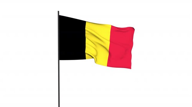 Belgium Flag Animation Transparent Background