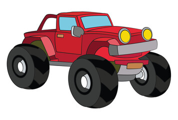 Monster truck isolated on white background © Vector Club