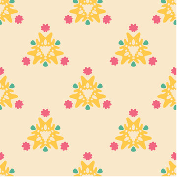 seamless pattern with abstract plant theme