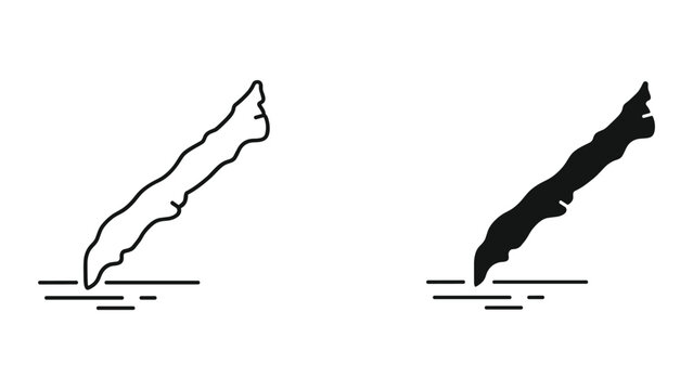 Vector illustration of a pen nib writing on paper in black and white
