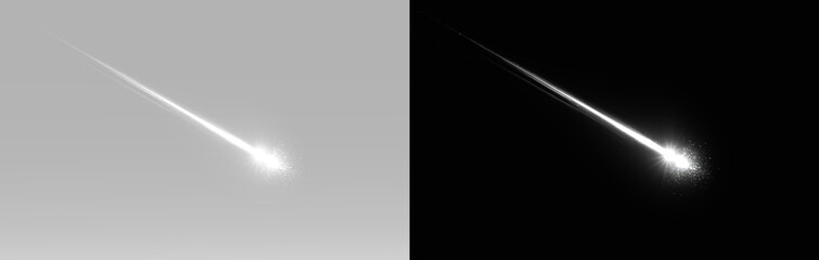Radiant abstract comet flare with smooth luminous light streak and modern futuristic motion  © Alehandro