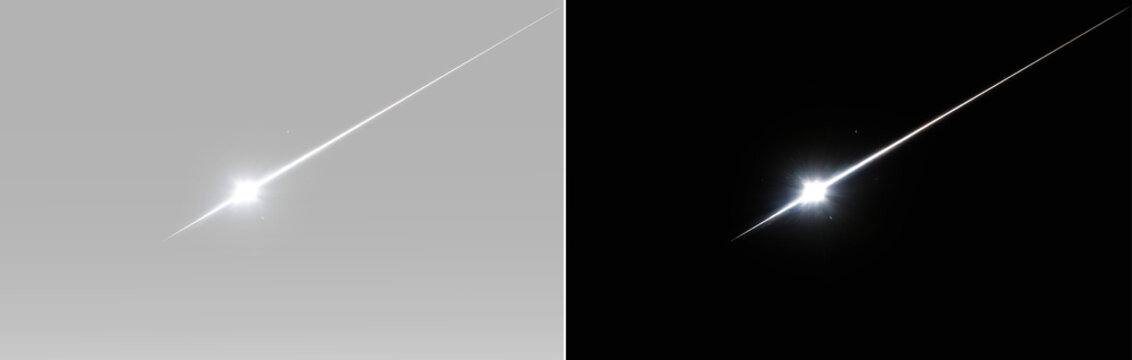 Radiant abstract comet flare with smooth luminous light streak and modern futuristic motion 