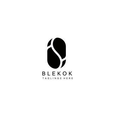 Modern Coffee Bean Logo Design with Elegant S Shape and Business Tagline Placeholder