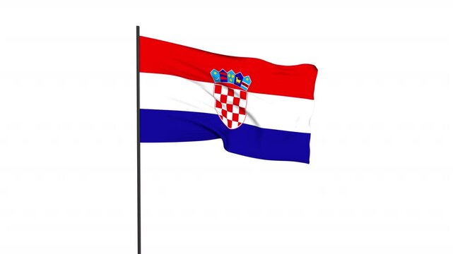 Croatia Flag Animation Transparent Background