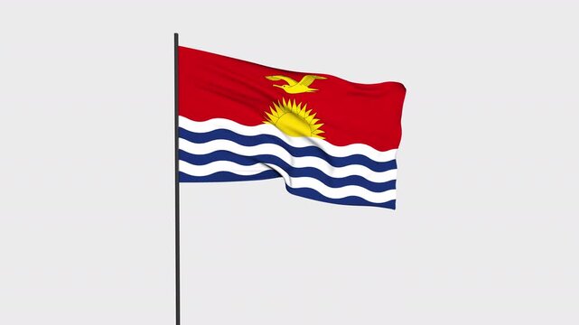 Kiribati Flag Animation Transparent Background