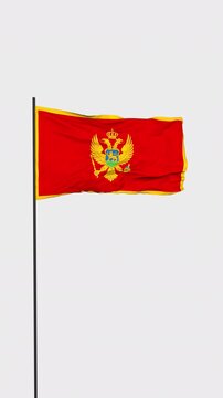 Montenegro Flag Animation Transparent Background