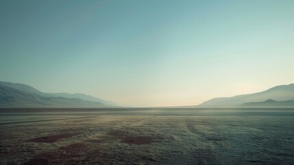 Fototapeta premium Vast minimal seascape with calm horizon and soft morning light