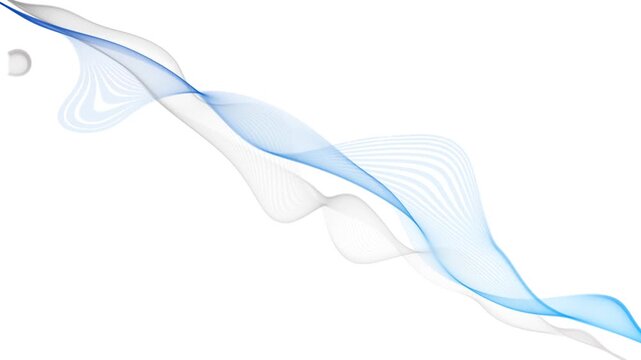 Elegant Abstract Blue And Gray Flowing Wave Lines Background Animation. Technology presentations, corporate visuals, and digital backdrops