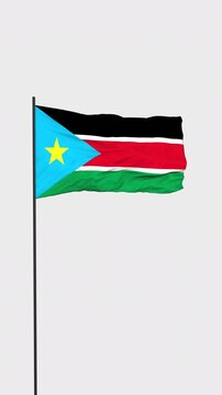 South Sudan Flag Animation Transparent Background