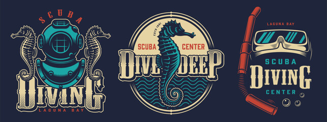 Dive center logo designs © DGIM studio