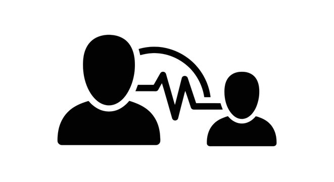 Two people communicating with each other.