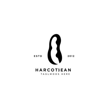 Haricot Bean Logo Design Silhouette Abstract Shape Modern Minimalist Vector Illustration 2012