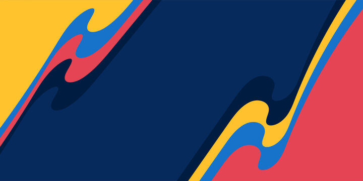 Abstract Liquid Wave Background with Colorful Fluid Shapes, Modern Flat Design Vector Illustration