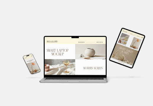 Multi Device Screen Mockup Template