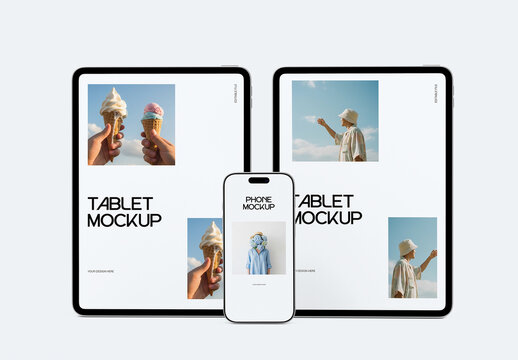 Multi Device Digital Screen Mockup PSD