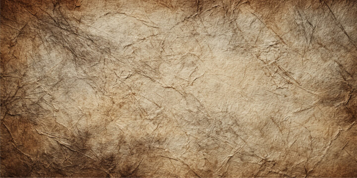 A vintage brown leather and fur texture with a grunge aged parchment design creates a worn antique backdrop featuring a dark textured surface and retro pattern