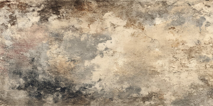 Aged brown parchment texture with a rough vintage grunge pattern provides a dirty antique wall backdrop for a weathered material surface design