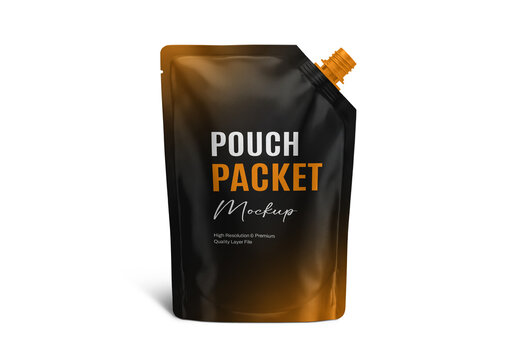 Spout Pouch Packet Mockup PSD Template