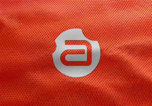 Logo Mockup Design on Sports Fabric Texture