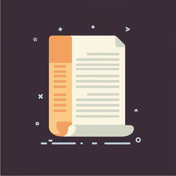 Flat Design Wiki Page Icon with Vibrant Colors