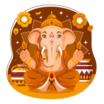 Lord Ganesha Spiritual Illustration
