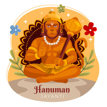 Hanuman Jayanti Spiritual Illustration