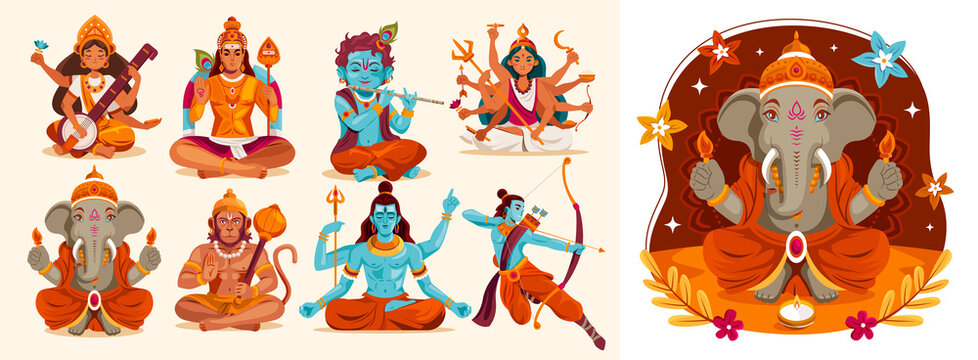 Hindu Deities Icon Collection